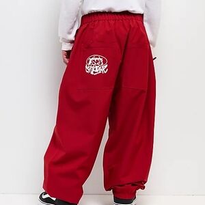 Empyre Hyak Red Loose Fit 10K Snowboard Pants